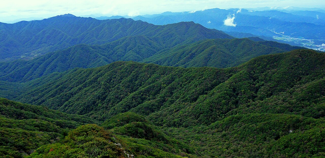 Chiaksan mountain in Korea